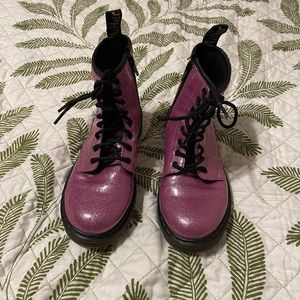Dr. Doc Martens 1460 Glitter J Girl’s Pink Combat Boots